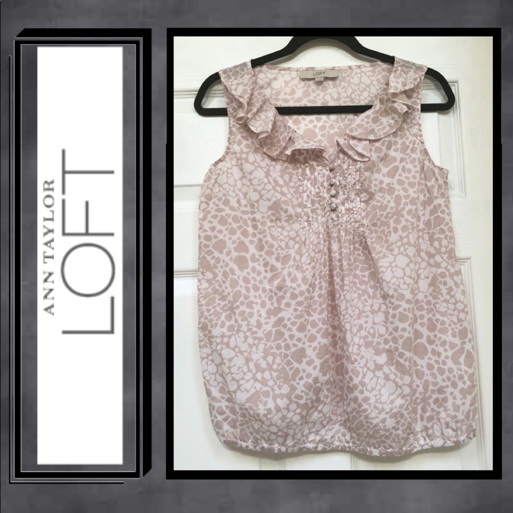 ☘️BOGOHO Loft giraffe print sleeveless blouse